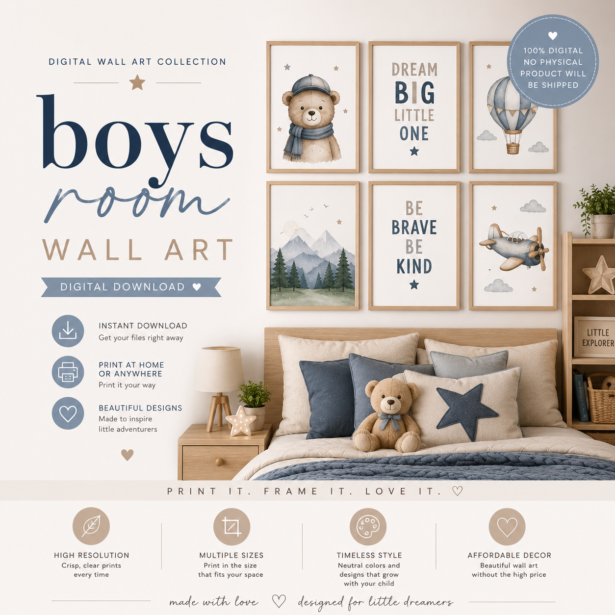 Boys Room Wall Art Printable