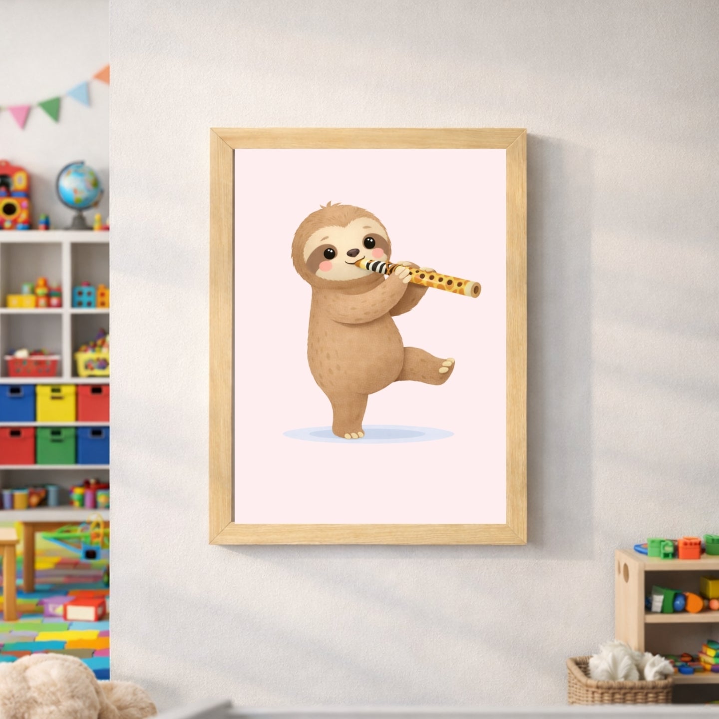 Safari Musical Nursery Wall Art Set of 6 | Baby Animals Music Prints | Jungle Nursery Decor | Kids Room Printable | Toddler Wall Art | Digital Download