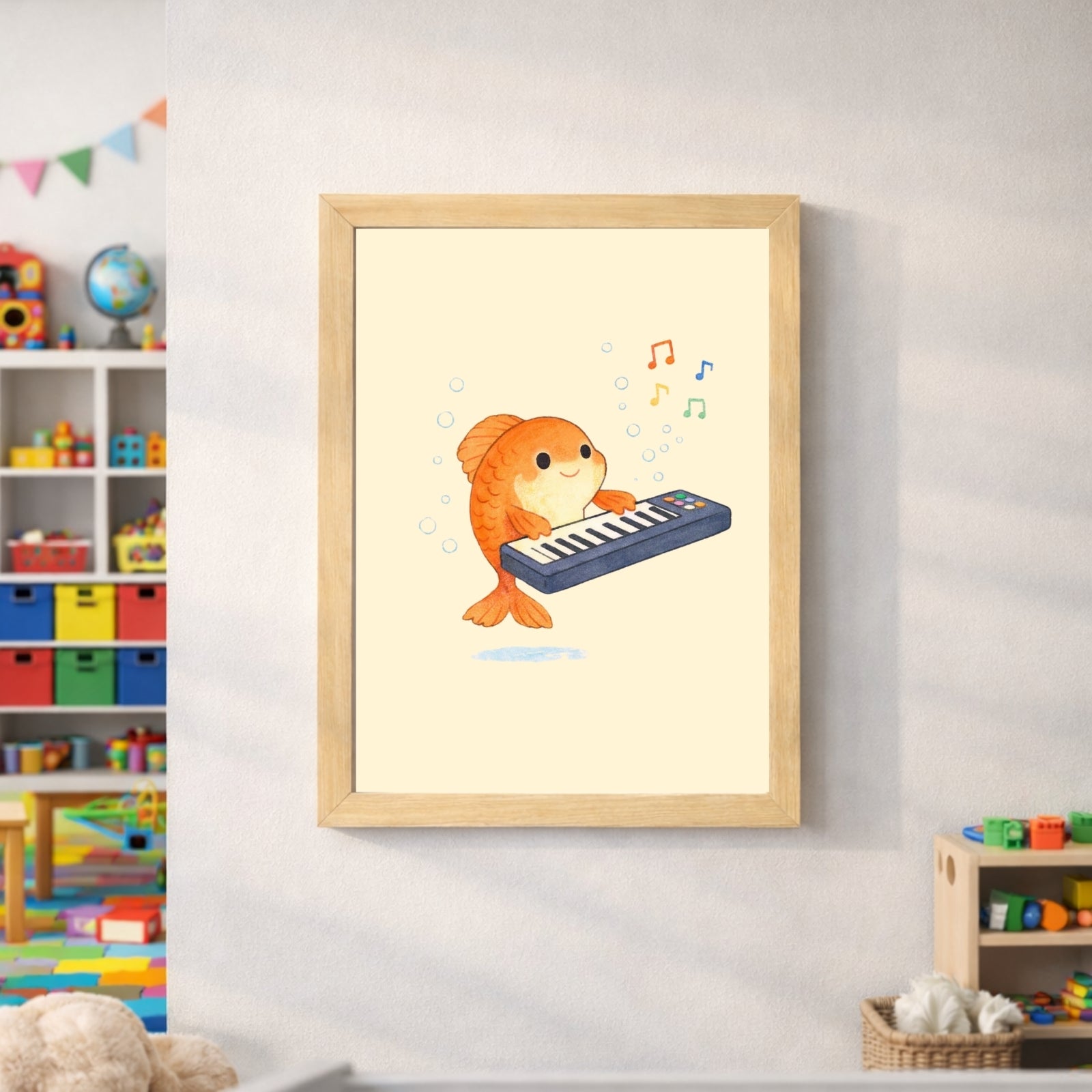 Ocean Animals Nursery Wall Art Set of 6, Printable Music Watercolor Prints, Baby Boy Girl Room Decor, Sea Animals Poster Instant Download