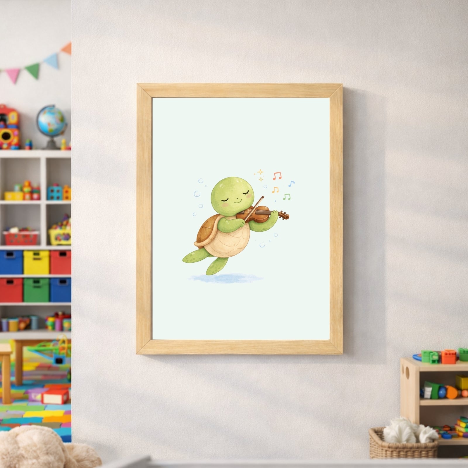 Ocean Animals Nursery Wall Art Set of 6, Printable Music Watercolor Prints, Baby Boy Girl Room Decor, Sea Animals Poster Instant Download