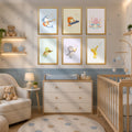 Ocean Animals Nursery Wall Art Set of 6, Printable Music Watercolor Prints, Baby Boy Girl Room Decor, Sea Animals Poster Instant Download