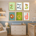 Dinosaur Baseball Wall Art Set of 6 Printable, Cool Boys Sports Room Decor, Big Kid Bedroom Digital Print, Dino Born to Play