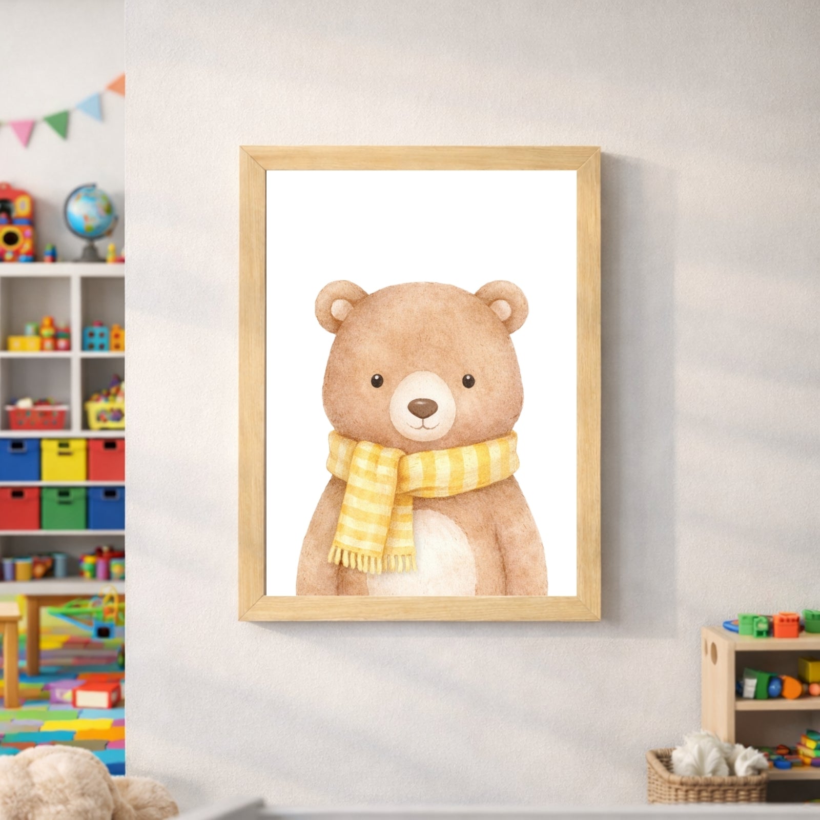 Woodland Nursery Wall Art Printable Set, Love Grows Here Nursery Decor, Boho Forest Animals Baby Room, Fox Bear Bunny 6 Print