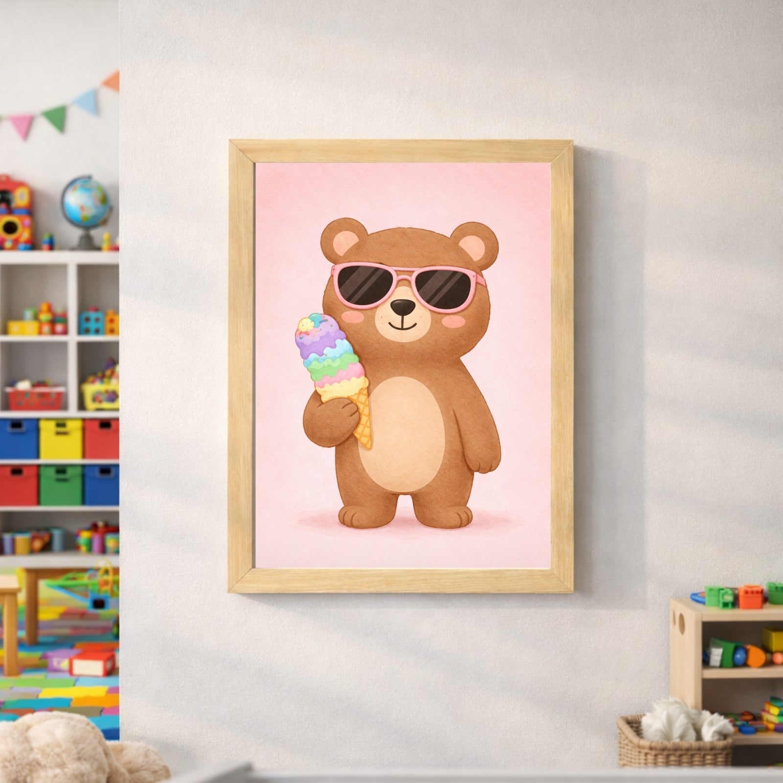 Girls Wall Art Bundle, 20 Prints for Kids Room Decor, Cute Animals Nursery Poster Set, Colorful Bedroom Printable, Digital Download