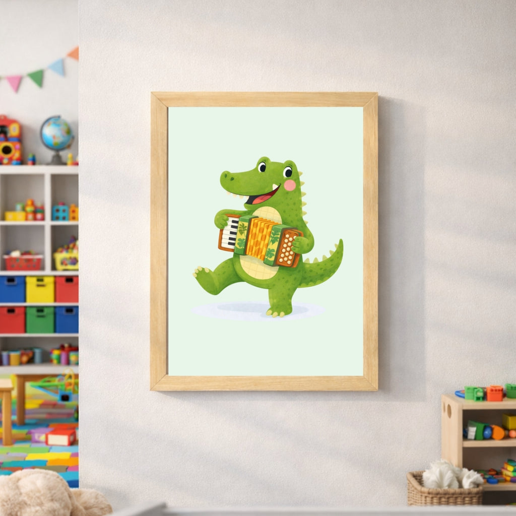 Safari Musical Nursery Wall Art Set of 6 | Baby Animals Music Prints | Jungle Nursery Decor | Kids Room Printable | Toddler Wall Art | Digital Download