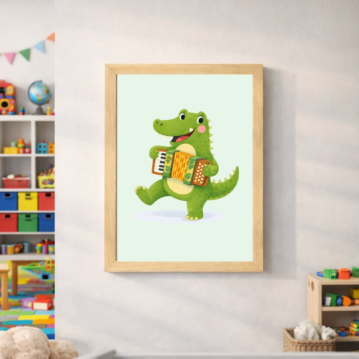 Safari Musical Nursery Wall Art Set of 6 | Baby Animals Music Prints | Jungle Nursery Decor | Kids Room Printable | Toddler Wall Art | Digital Download