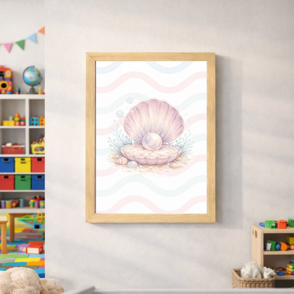 Mermaid Nursery Wall Art Set of 6, Mermaid Printable Wall Art,Girls Room Decor, Ocean Nursery Decor, Digital Download