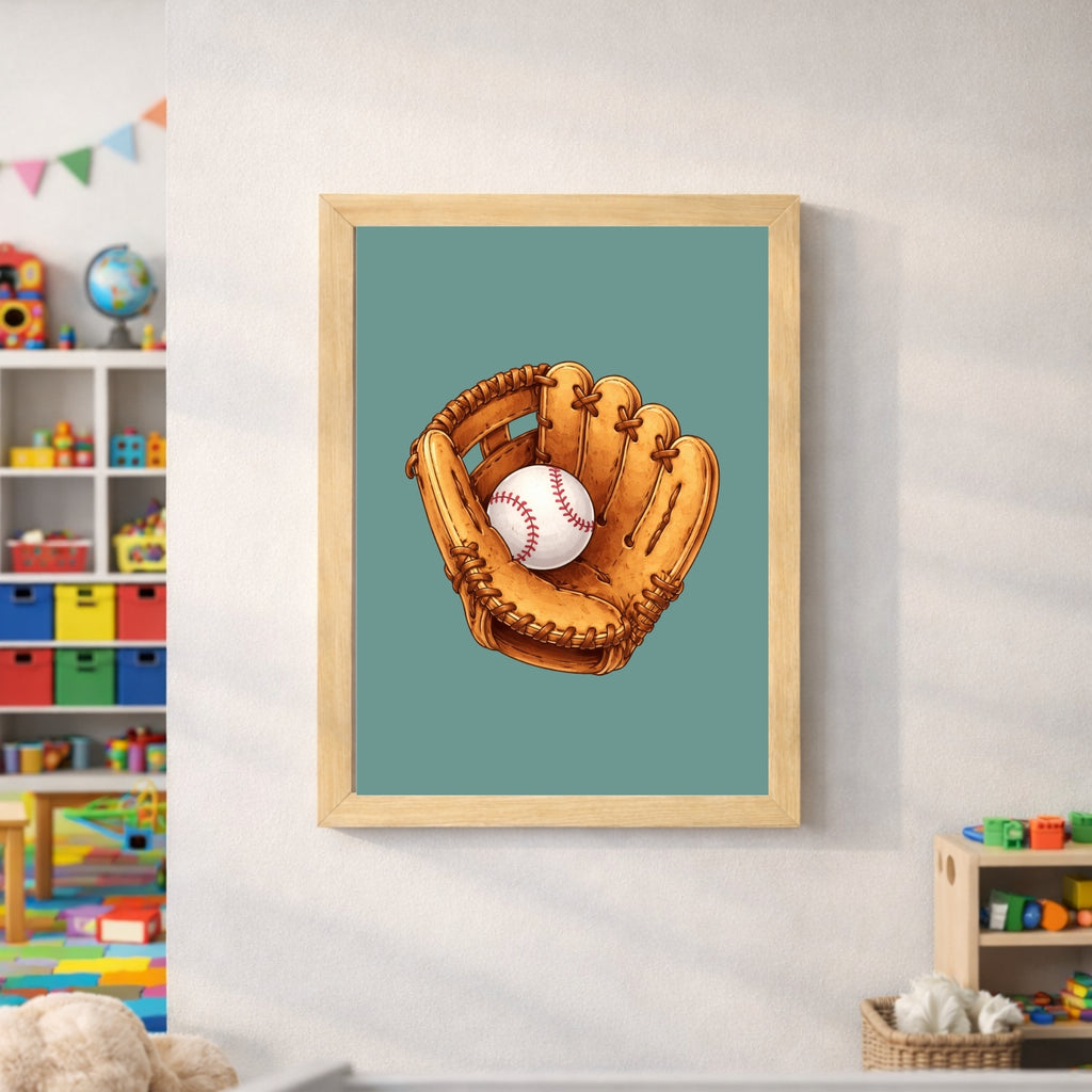 Dinosaur Baseball Wall Art Set of 6 Printable, Cool Boys Sports Room Decor, Big Kid Bedroom Digital Print, Dino Born to Play